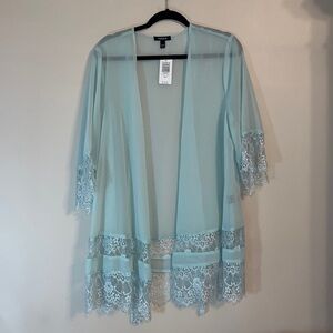 Torrid Lace Trim Kimono